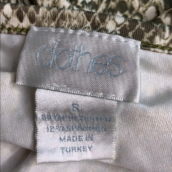 H&M Olive Snakeskin print women’s slinky tank top size small mob wife - Picture 5 of 6